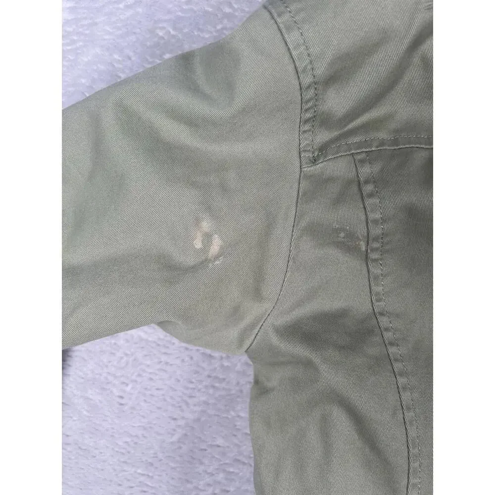 Abercrombie & Fitch Parka Womens XS Green Sherpa Lined Military Coat Y2K Fur - Picture 8 of 9